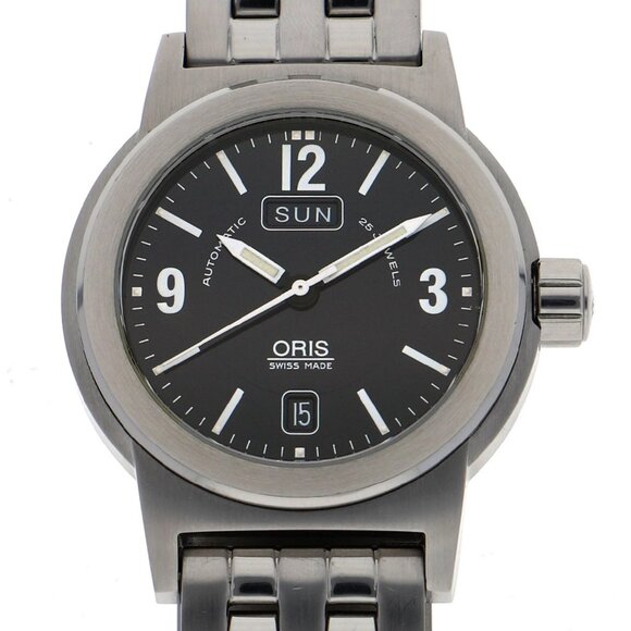 WATCH ORIS Big crown black SS AT - Picture 1 of 12